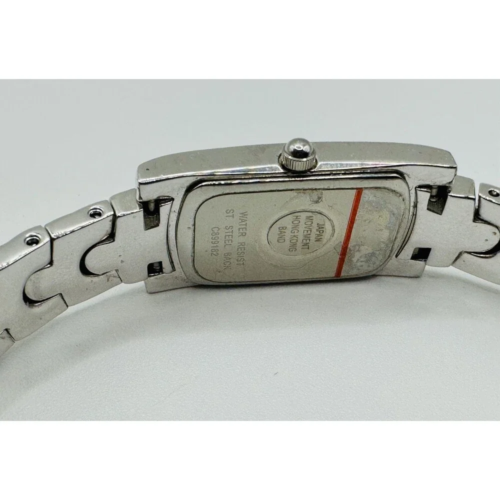 Bulova Rectangular Crystal Bracelet Watch Japan Movement Mother of Pearl Dial - Picture 4 of 7